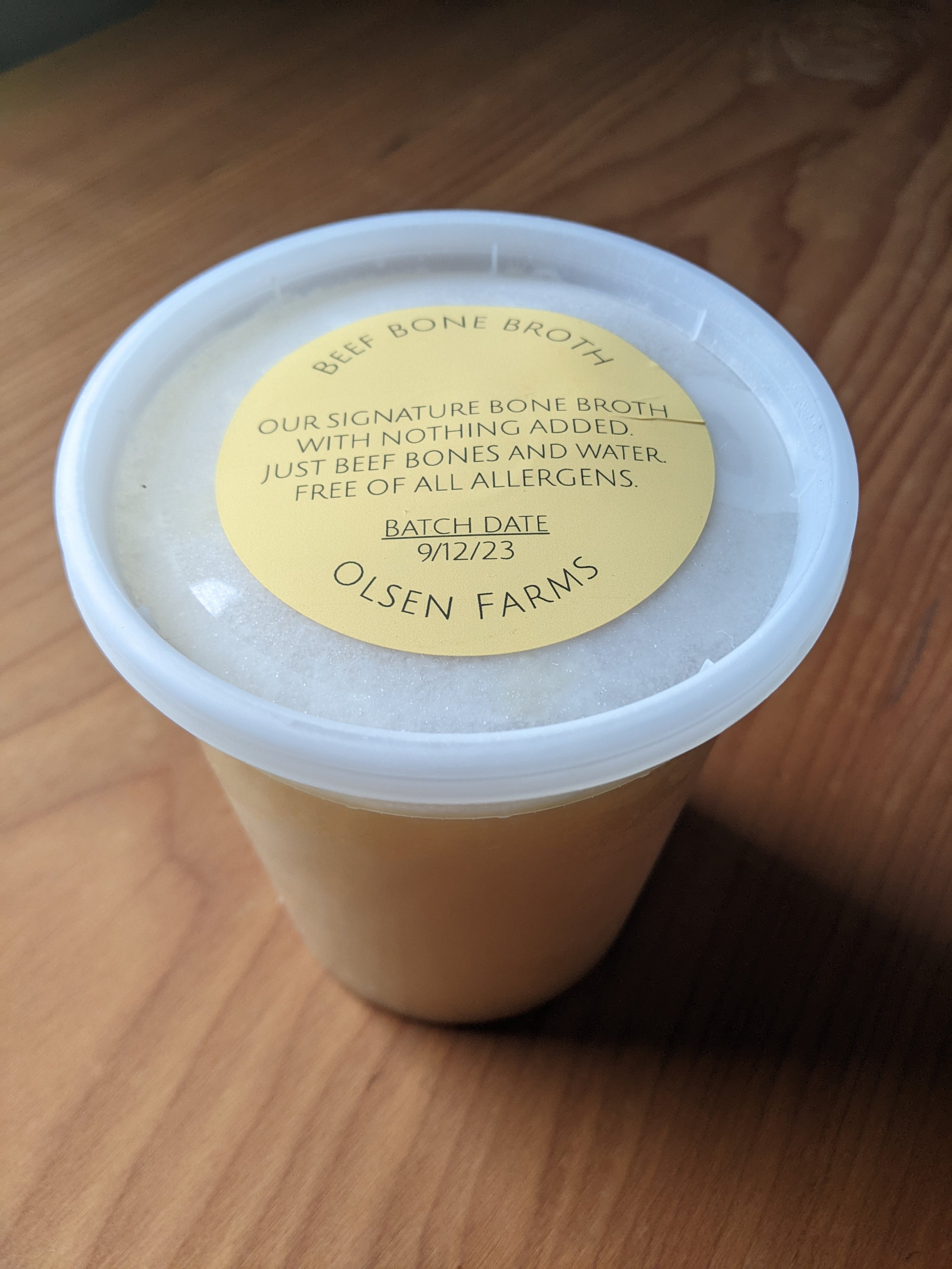 Olsen Farms Beef Broth (Allergy Free) Olsen Farms